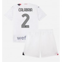 AC Milan Davide Calabria #2 Bortadräkt Barn 2023-24 Kortärmad (+ Korta byxor)